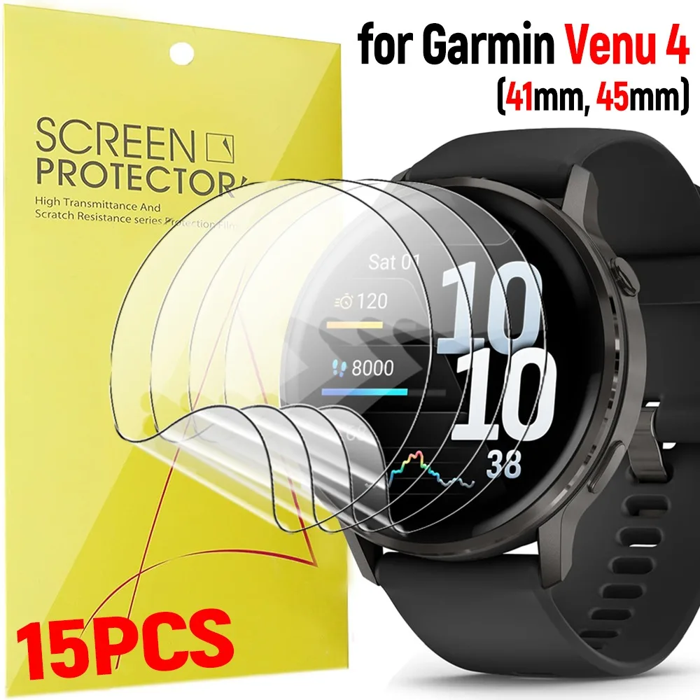 3–15 Stück für Garmin Venu 4 weiche Hydrogel-Folien, HD-klare Schutzfolien für Garmin Venu4, 41 mm, 45 mm, Displayschutzfolie, kein Glas