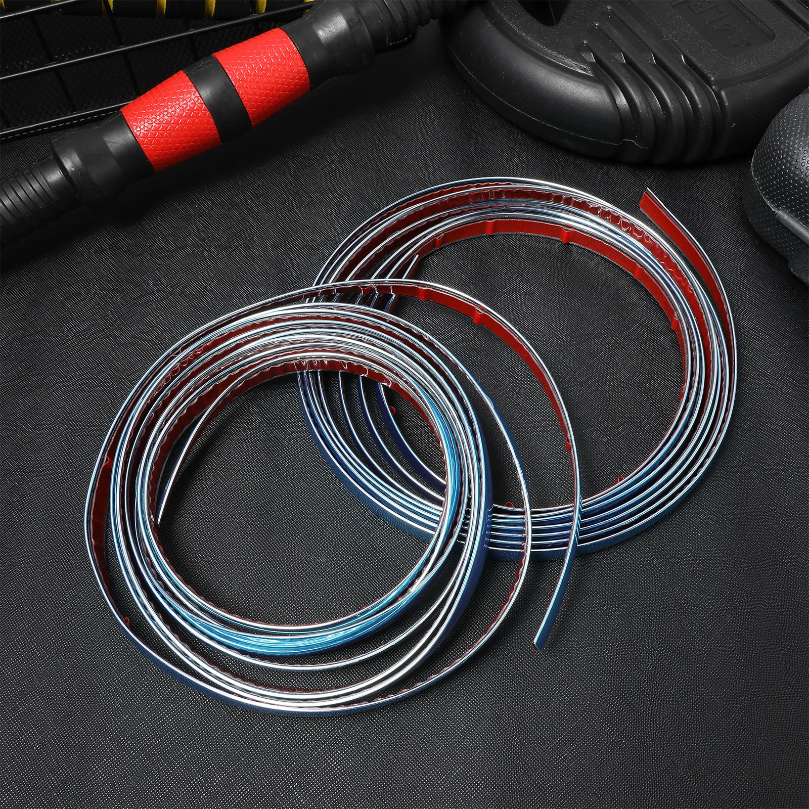 

2 Rolls Chrome Plated Car Exterior Molding Strip Adhesive Door Edge Guard Bumper Protector Car Body Scratch Resistant Decorative