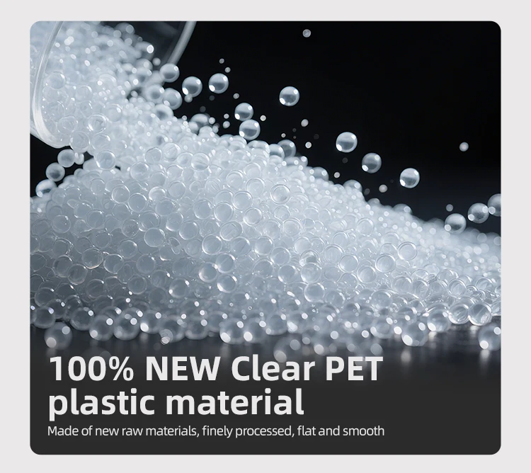 50 Stück Transparente Faltbare Quadratische Geschenkboxen aus PET-Kunststoff PVC Einzelhandels-Geschenkverpackung Durchsichtige Aufbewahrungsbox für Figuren – Detail 5