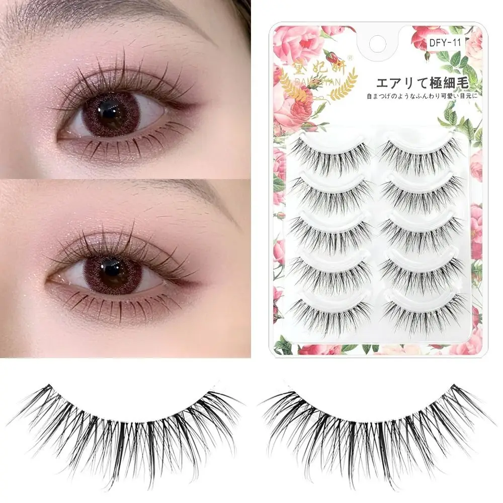 Faux Mink False Eyelashes 3D Volume Handcrafted Eye Lashes Fluffy Natural Long Natural Lashes Eyelash Extension
