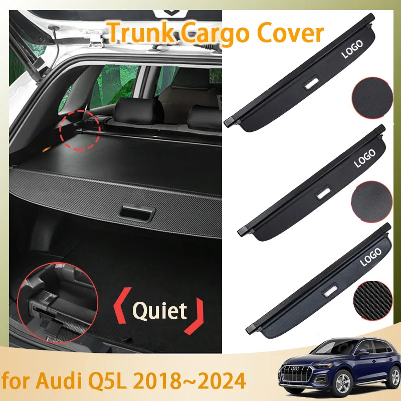 

For Audi Q5L 2024~2018 2019 2020 2021 2022 2023 80A Accessorie Trunk Cargo Mat Rear Curtain Retractable Shile Anti-peeping Cover