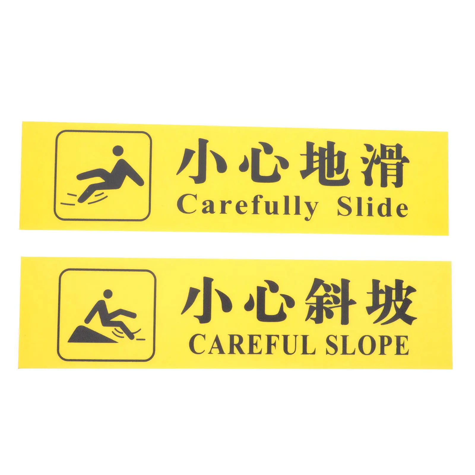 

4Pcs Slippery Caution Signs Bright PVC Stickers Reminding Safety Warning Stickers for Office School Warehouse Retail Store