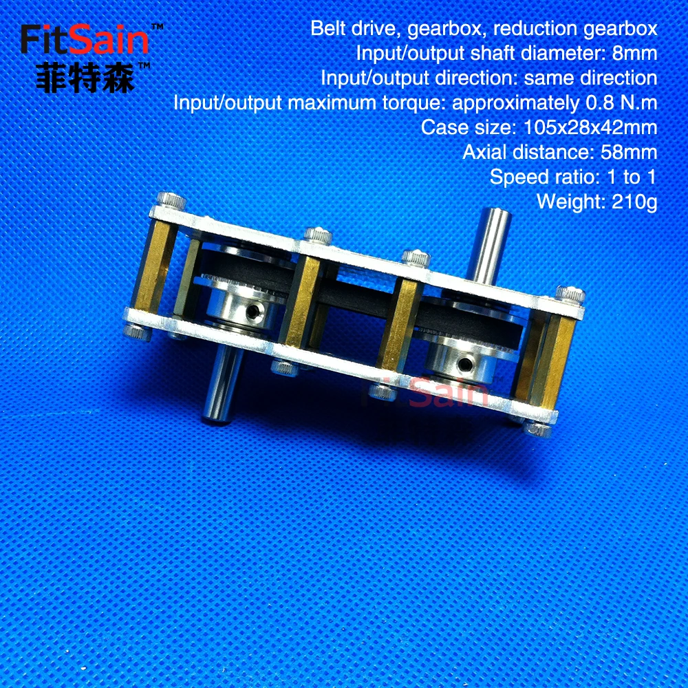 FitSain-1:1 belt pulley gearbox accelerator reducer speed increaser