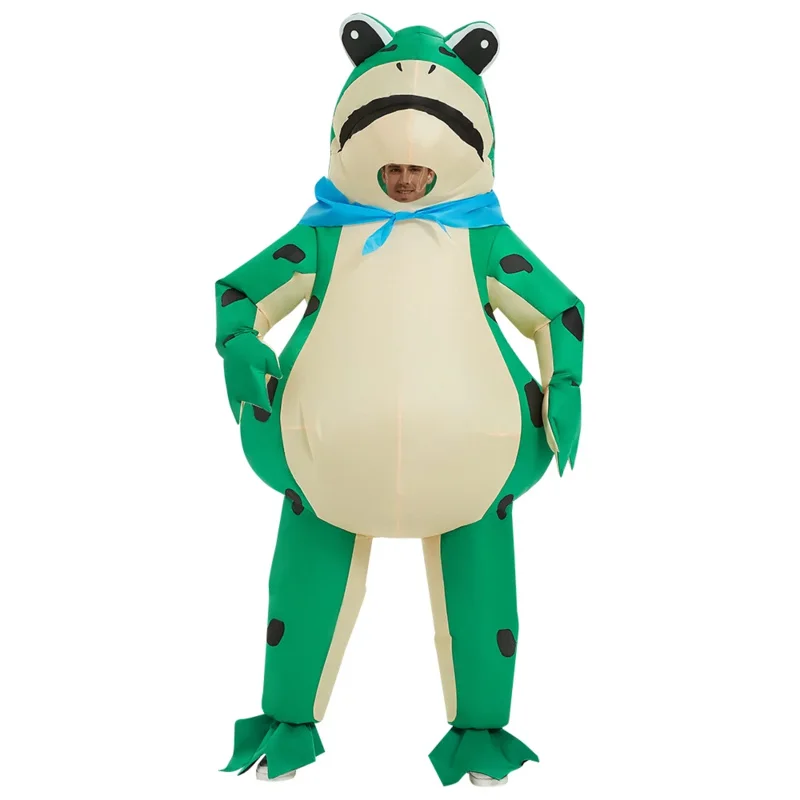 Simbok nuevo disfraz inflable de rana divertido modelado de animales decoraciones de juegos de rol de Halloween para niños adultos hombres mujeres pa3268