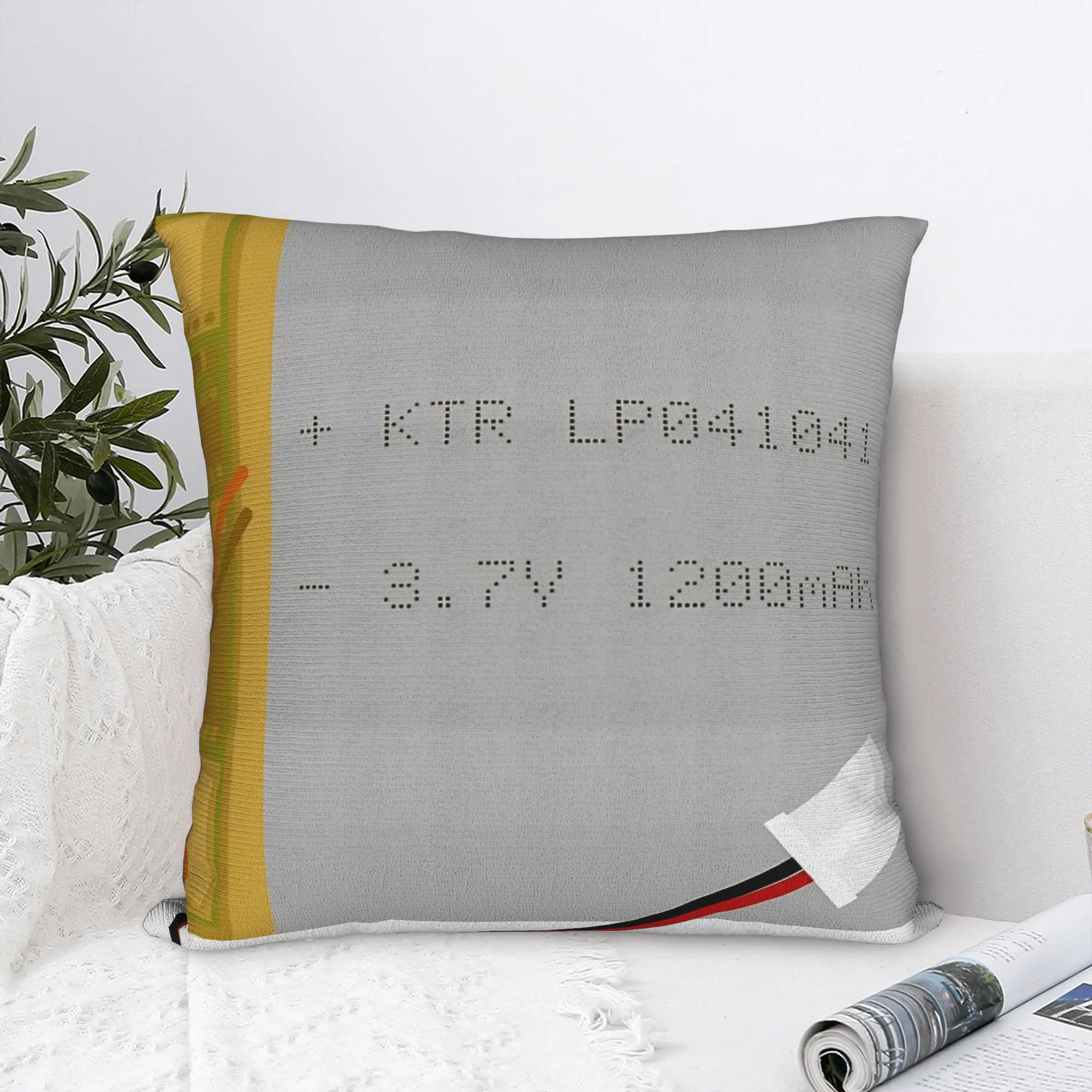 Lithium Polymer Battery Square Pillow Cases  Cushion Cover Awesome Zippered Decorative Pillowcover for Home 18