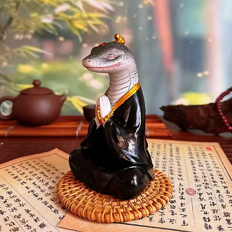 Python real body ornament, idol, five immortals in Northeast China ornament, blessing and wealth ornament, gift-giving