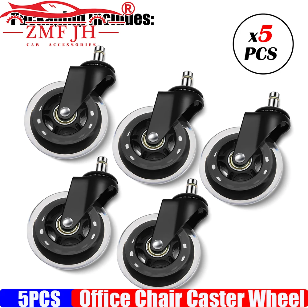 ZMFJH 5PCS Furniture Caster Wheels Office Swivel Caster Quite Roller Wheels for trolley Baby Crib Bed Wheels Household Accessory