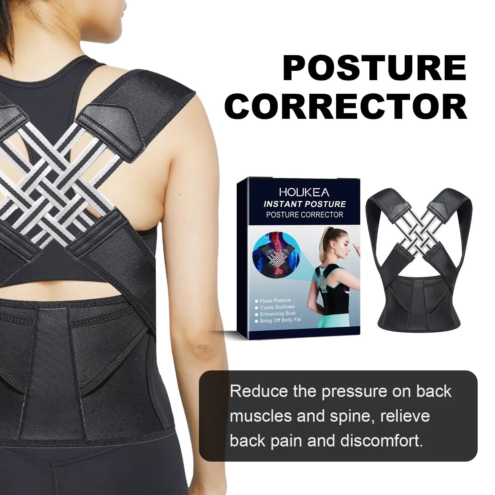 

Коррекция кровотечения, корректор осанки для спины для женщин и мужчин, поясничная поддержка спины для улучшения осанки и облегчения боли в спине