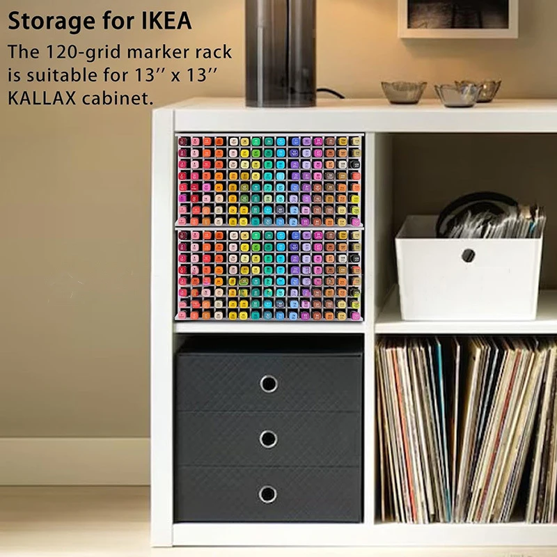 Art Marker Storage Rack per 72/120 pennarelli, pennelli per acquerello penne matite colorate Organizer per scrivania