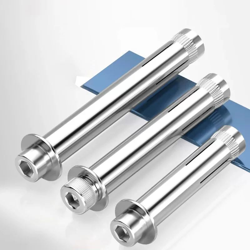 1-5pcs 304 Stainless Steel Hex Socket Expansion Bolt M6 M8 M10 M12 Built-In Pull Type for Secure Installation in Various Materia