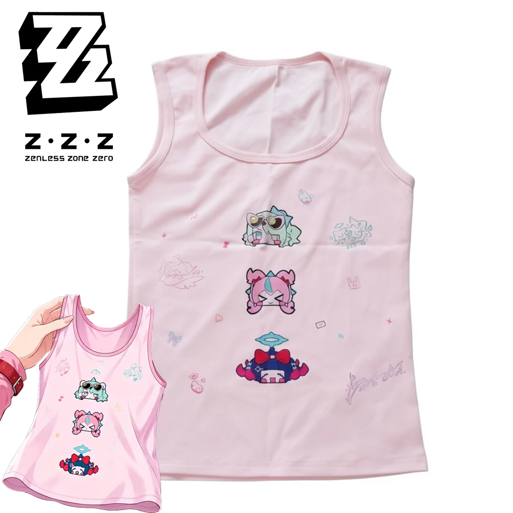 Game Zenless Zone Zero Corin Wickes Burnice White Ellen Joe Cosplay Top Cartoon-bedruckte ärmellose Weste Freizeitkostüm