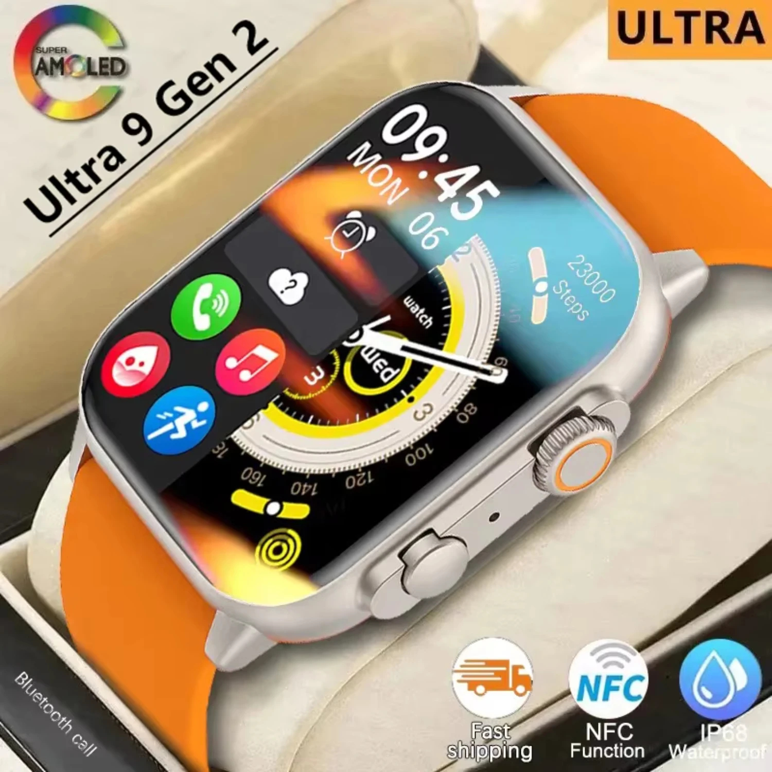 2024  Smart Watch 9 ultra Pro MAX Gen 2 49mm   Smartwatch High Refresh Rate Wireless Charging Men Women  Sport