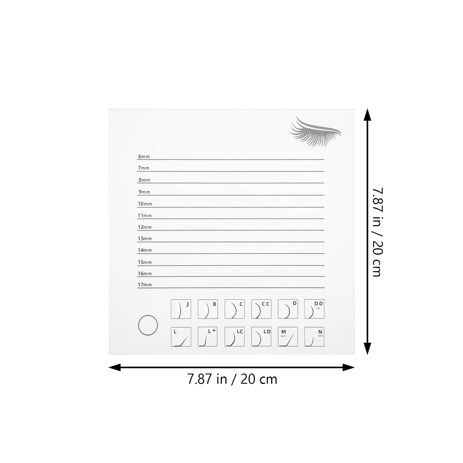 

Eyelash Extension Tool Acrylic Display Pallet Organizer Grafting Supplies Lashes Holder Durable Practical Length Marks