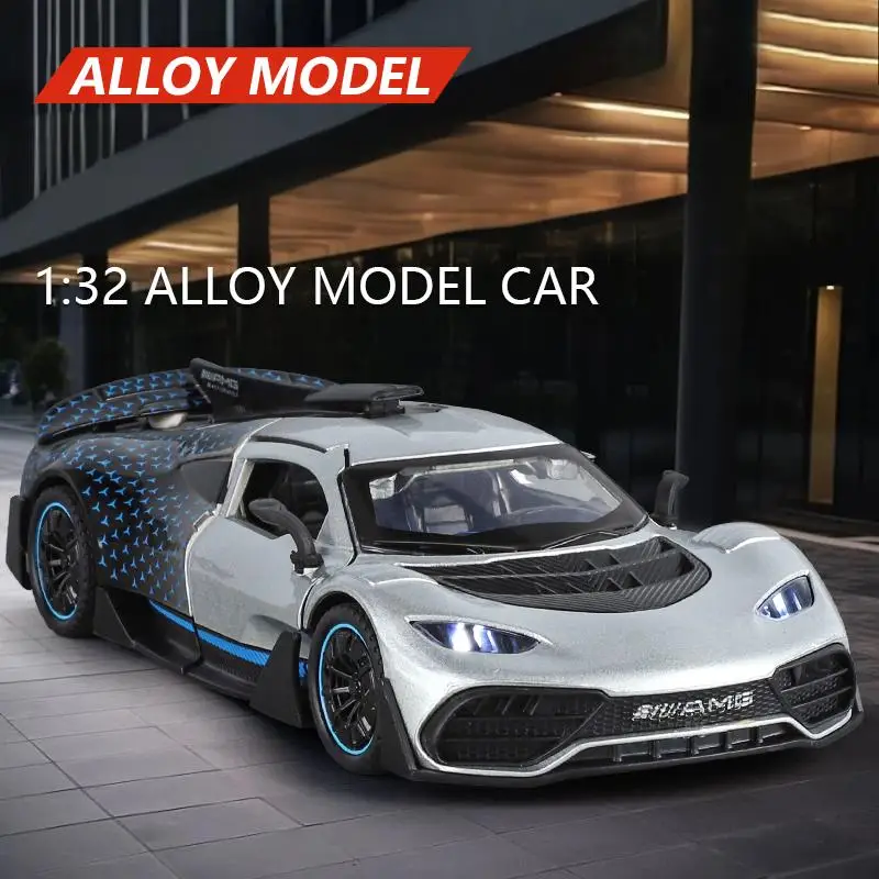 1:32 Mercedes Benz AMG ONE Supercar Alloy Metal Diecast Model Car Sound & Light Hobby Collectibles Birthday Gifts For Boyfriend