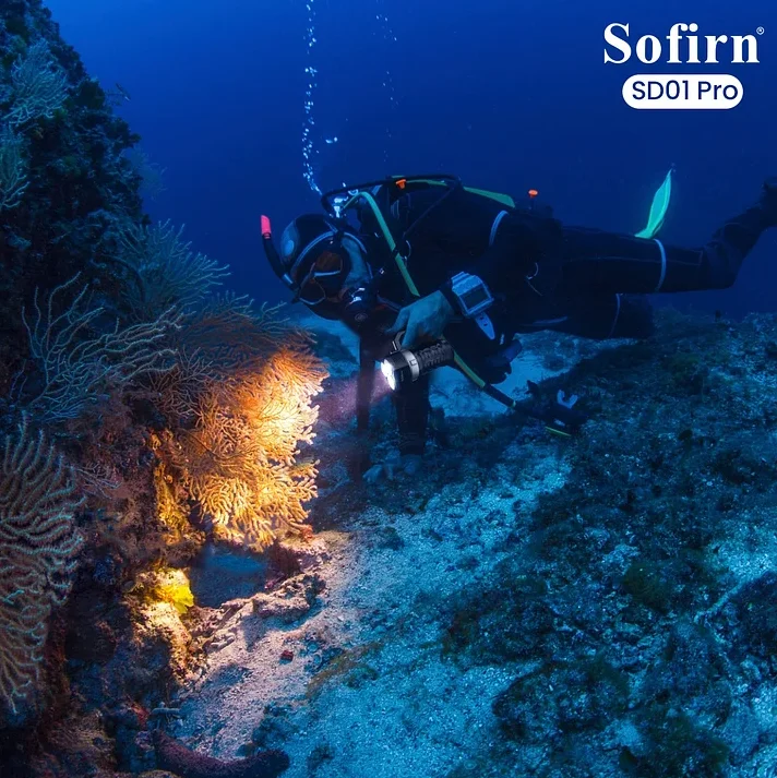مصباح غوص LED فائق السطوع 1000 - مراجعة Underwater Flashlight وسعره