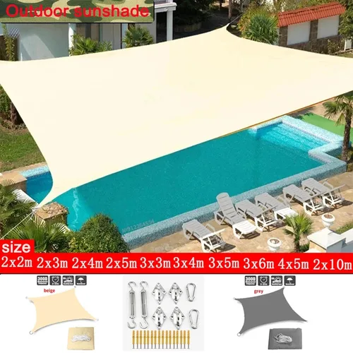 Imagen 1 del producto Toldo impermeable 300D para exteriores, tela Oxford, protector solar Anti-UV, cubierta para lluvia para jardín, Patio, 3x3m/3x4m/3x5m/2x3m