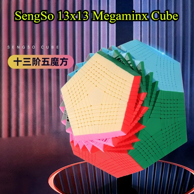 SengSo 13x13 Megaminx Cube 13x13 Magic Speed Cube Stickerless Puzzle Shengshou Dodecahedron 12 Faces Professional Toys Gifts
