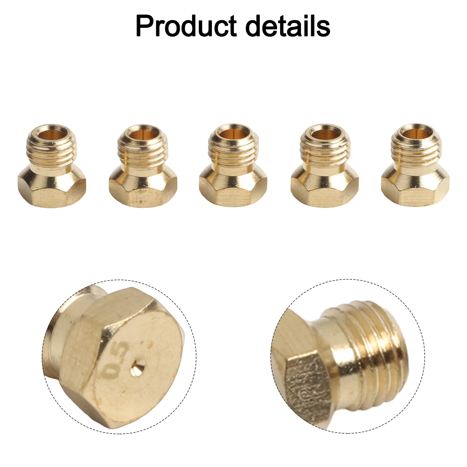 20pcs 0.5mm Copper Burner Nozzles Propane Burner Orifice Kit For LPG Burner Nozzle Cooking Bench Replacement Accessories