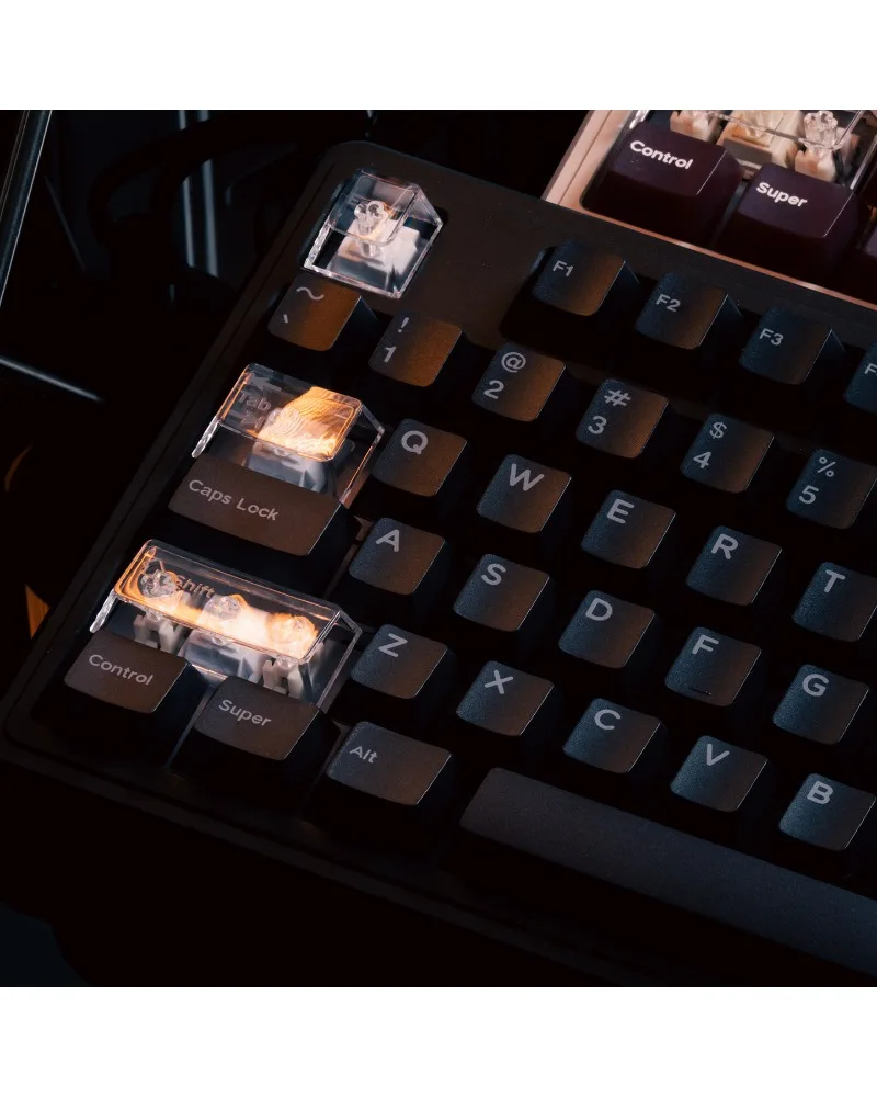 

Black gray/white/blue/pink/purple/green/coffee mist through PC mechanical keyboard keycap custom magnetic axis original factory