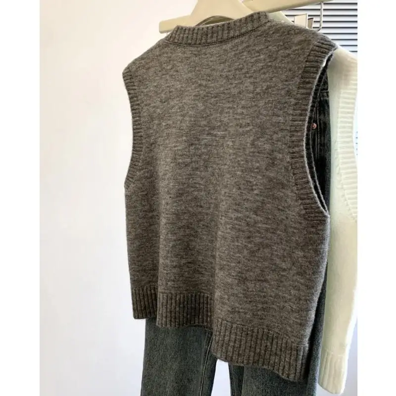 Spring Faion Los casual vest Zwaar verfraaid Vroege lente Zachte wind oulder Gebreid open vest Veelzijdige sle