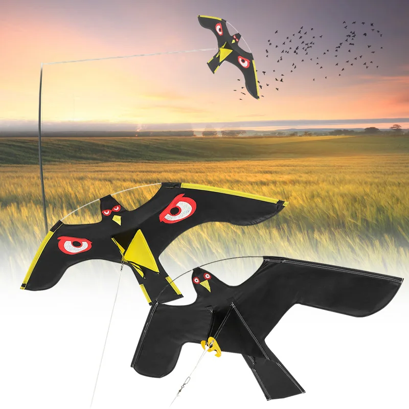 Farm Bird Scarer Flying Kite Crops Farm Protector Bird Hawk Flying Kite Eagle Bird Pigeon Repellent Kite Pest Bird Deterrent