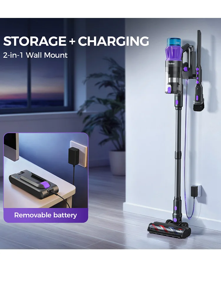 Redkey P9 Pro Krachtige Draadloze Stofzuiger 55000Pa met 6-laags HEPA-filtratie, Anti-klitborstel voor Huisdierenhaar - afbeelding 2