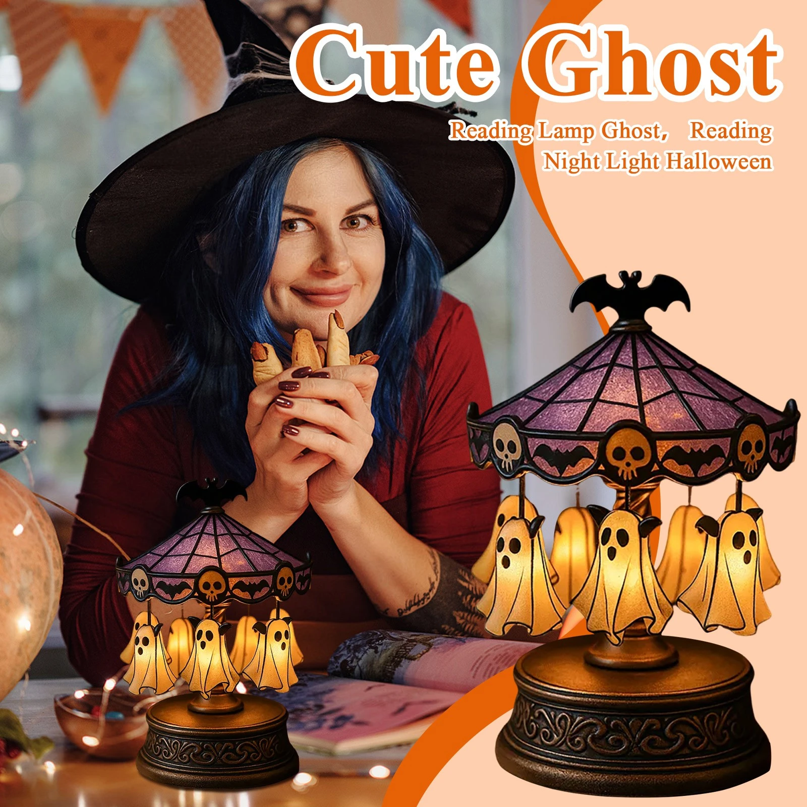 

Halloween Cute Ghost Night Light Decorations Halloween Party Decorative Prop Festival Gift Home Holiday Decoration Supplies