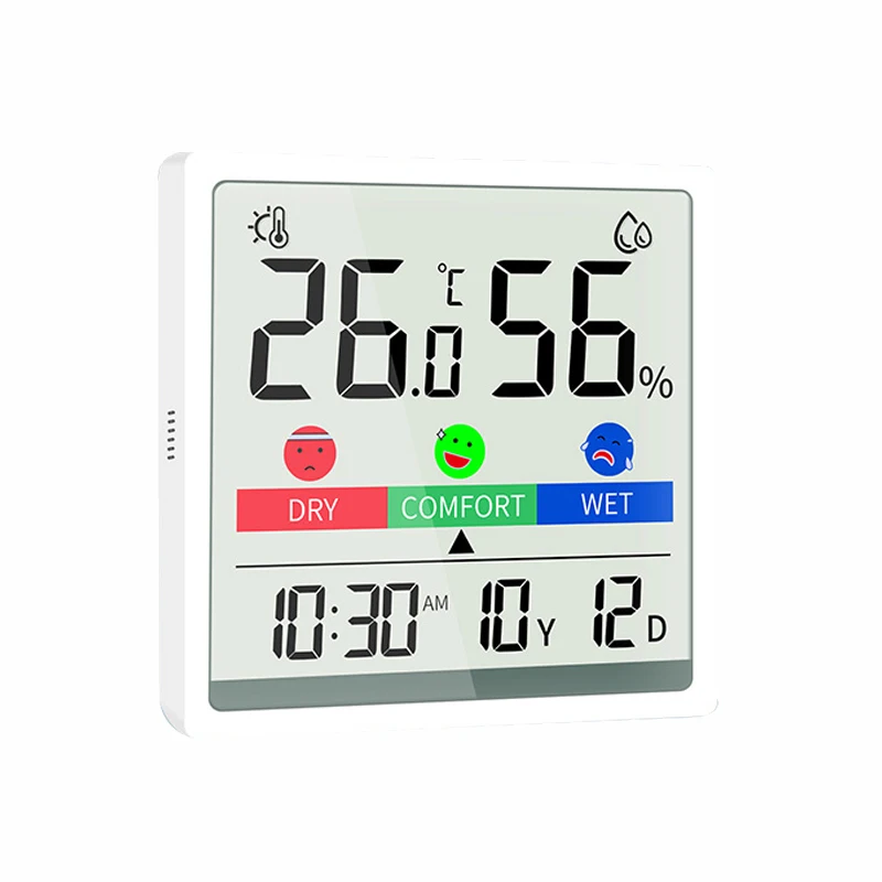 Digital Hygrometer Digital Hygrometer, Indoor Temperature, Humidity Meter, Sensor, Hygrometer, Weather Station, Large Screen LCD