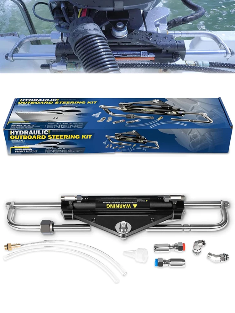 Hydraulischer Außenbord-Lenkzylinder-Kit mit 150 PS, ersetzt für Seastar HC4645H, passend für Yamaha Single Außenbordmotor bis zu 150 PS