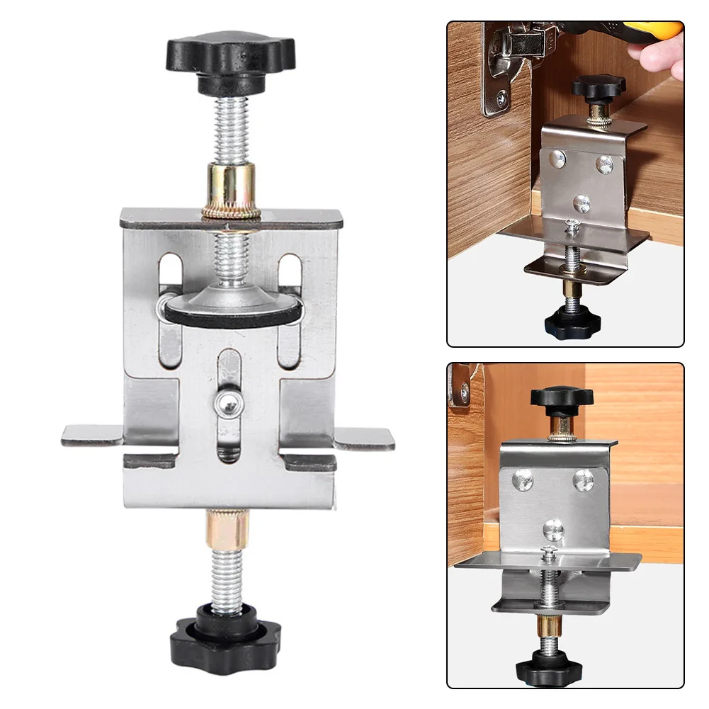 Cabinet Door Installation Jig Adjustment Lift Bracket Door Panel Installation Device Drilling Tool Woodworking Quick Positioning