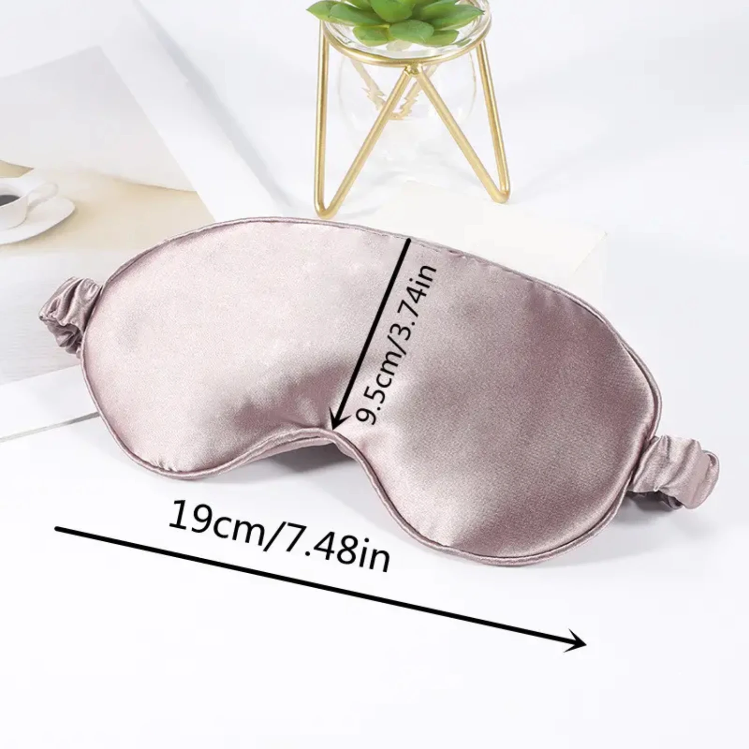 Cubierta de ojos de seda de doble cara transpirable para dormir, cubierta de máscara de ojos suave con 1 pieza