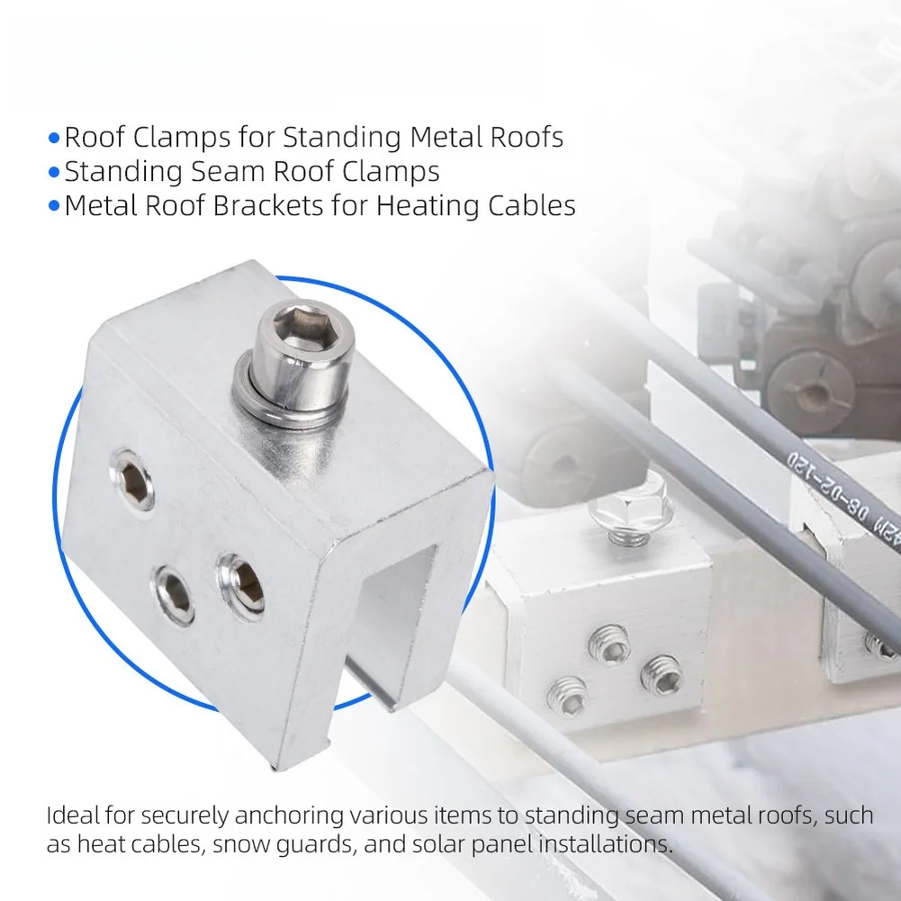 Solar Panel Roof Clamps For Standing Seam Metal Roofs Aluminum Mounting Brackets  Solar Panel Mount Accessorie