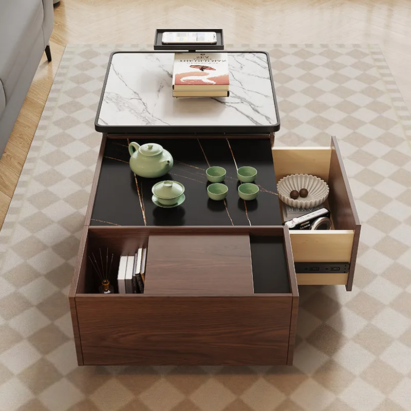 الشمال طاولات القهوة الخشبية الصلبة الحديثة الحد الأدنى غرفة المعيشة تخزين طاولة شاي مجموعة الإبداعية مركز الأثاث Escritorios FYCT
