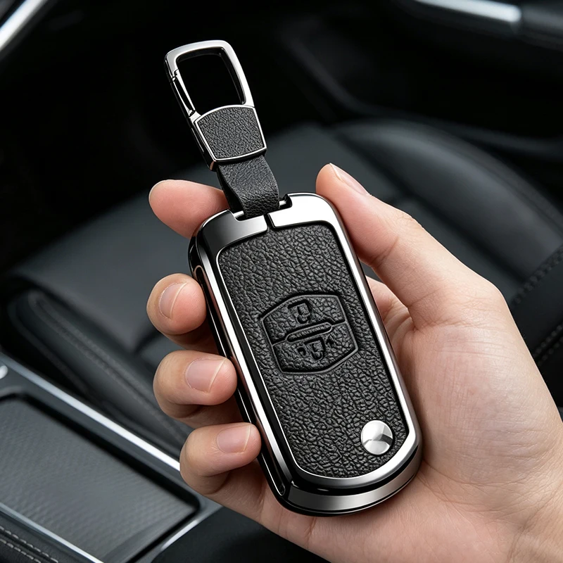 Metal Leather Car Remote Key Case Cover  For Mazda CX-5 CX5 CX-7 CX7 3 2 6 Atenza CX-9/CX9 MX5 Holder Protection Shell