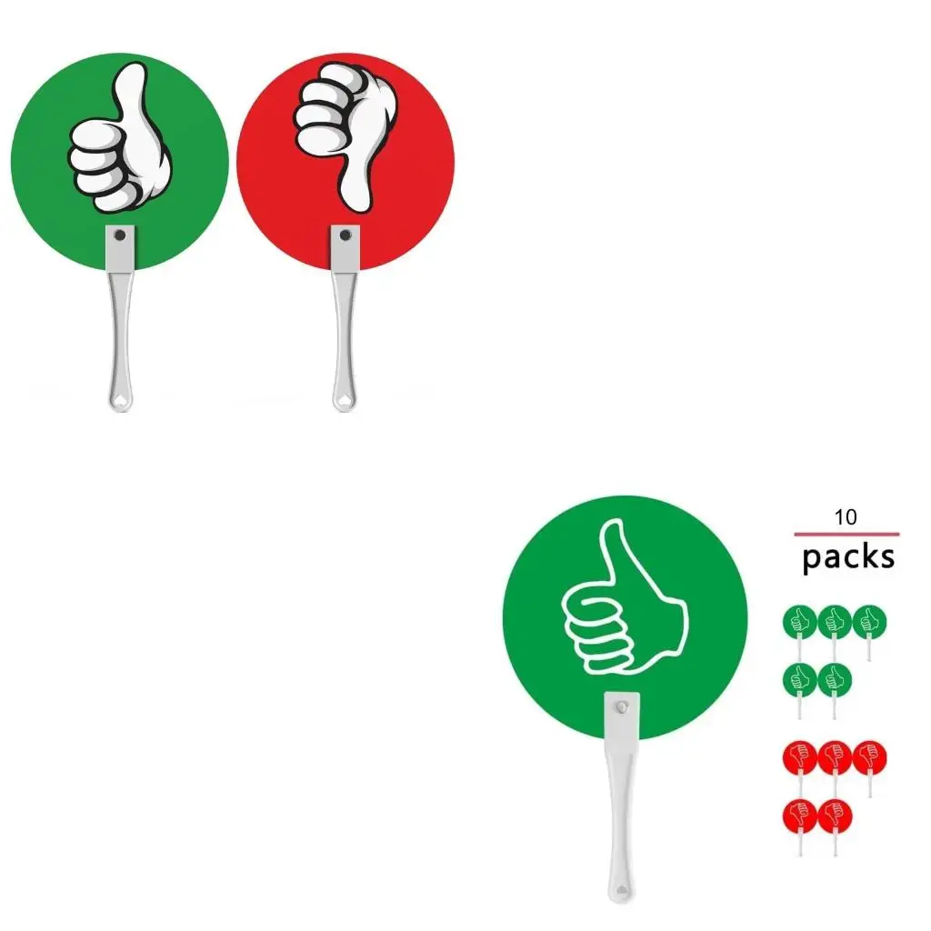 10 Pcs/Set True False Paddle Yes No Classroom Signs Thumb Up Thumb Down Paddles
