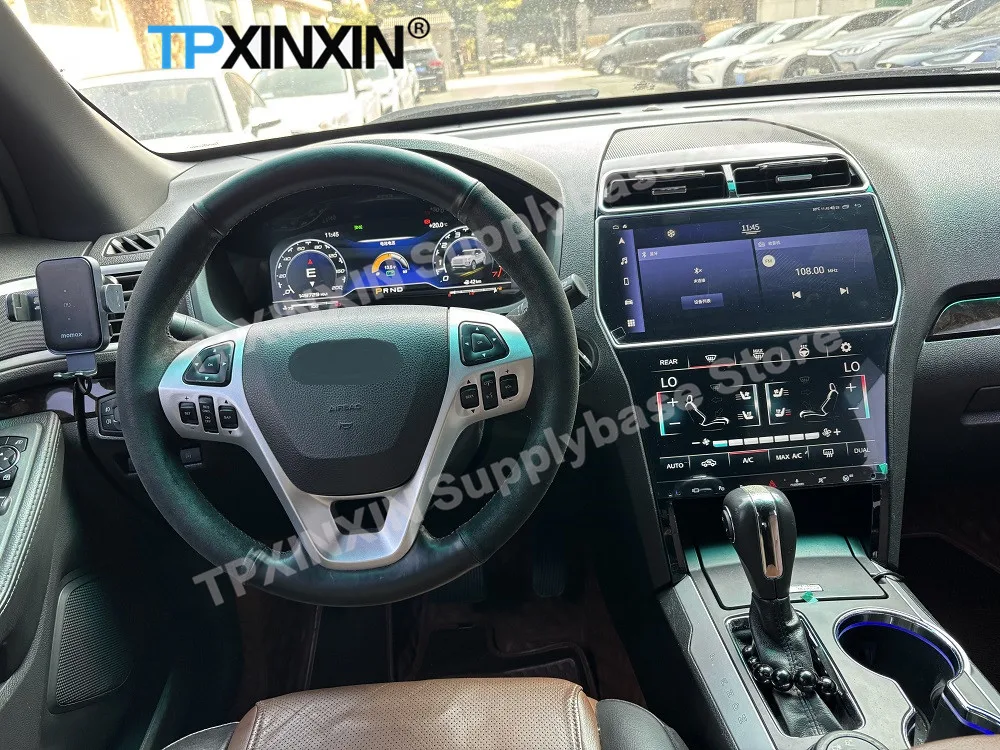 For Ford Explorer 2011~2019 Digital dashboard + Android Radio Carplay Multimedia GPS Navigation Car Stereo Player IPS Head Unit view 2
