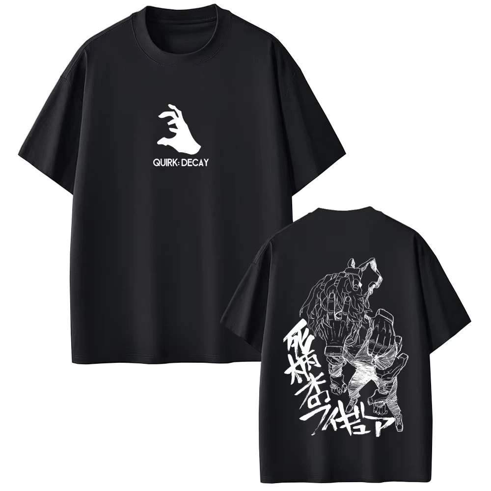 Camiseta de Anime My Hero Academia Shigaraki Tomura para hombre y mujer, camisetas informales de algodón de alta calidad, camisetas de Cosplay de Manga de dibujos animados para hombre