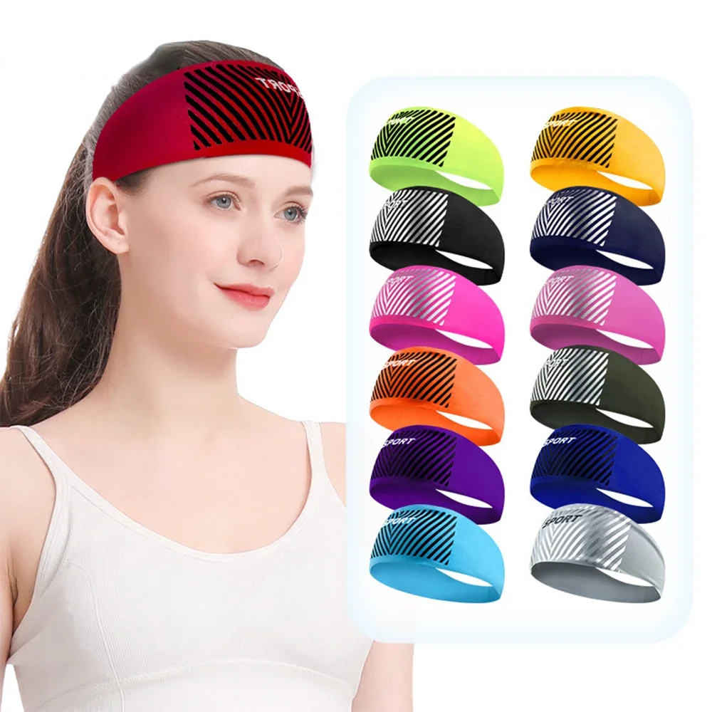 Absorbent Cycling Sport Sweat Headband Sweatband for Men and Women Yoga Hair Head Sweat Bands Sport Safety Sweatband Gym Outdoor