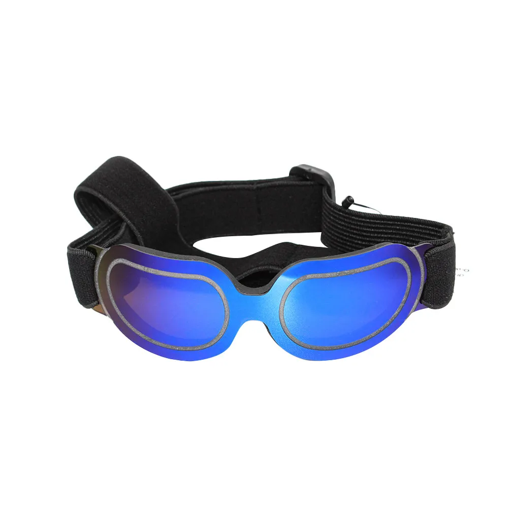 Funny Dog Glasses Blue Colorful Adjustable Lightweight Nylon Belt Spoof Pet Sunglasses Party Prop for Dog Cat Pet Glasses Spoof
