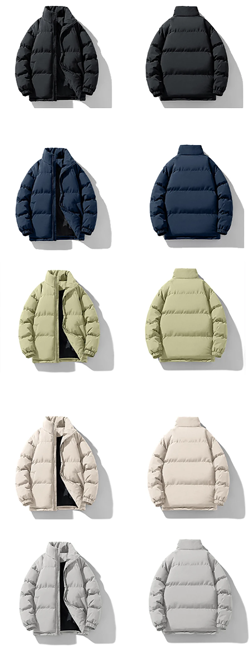 Thicken Warm Coats Winter Jacket Mens Parkas Quilted Lined Down Windbreaker Outdoor Sportswear Full Zip Tops Unisex Streewear