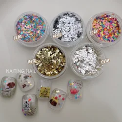 2mm Mini Star Nail Glitter Colorful Candy Mixed Color Gold Silver Thin Sheet Nail Decoration Accessories