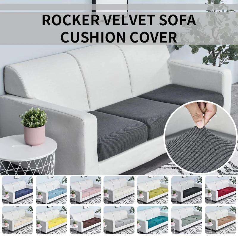 Sofa cushion covers high elasticity waffle easy to install four seasons universal decorative sofa home office use