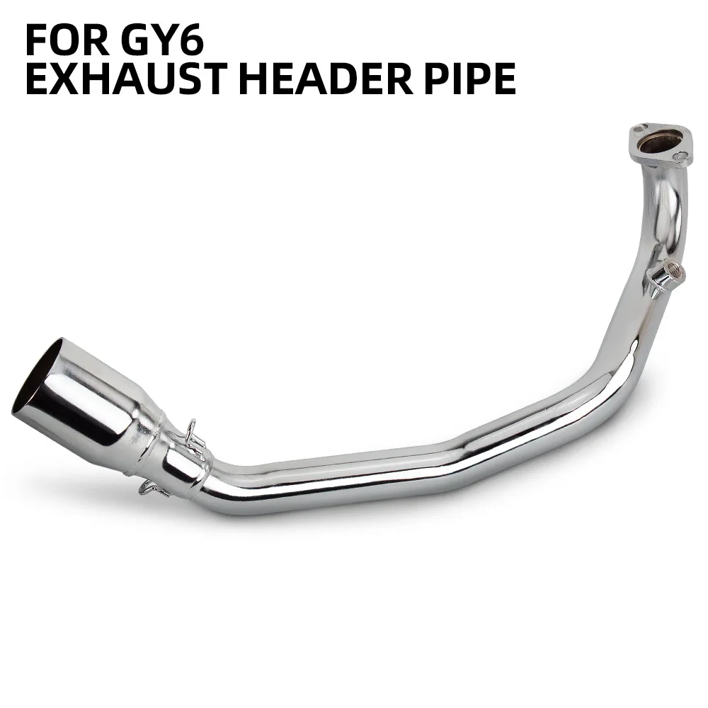 Suitable For Motorcycle Ghost Fire GY6 General Stainless Steel Front Exhaust Pipe Modified Muffler, Non-destructive Installation