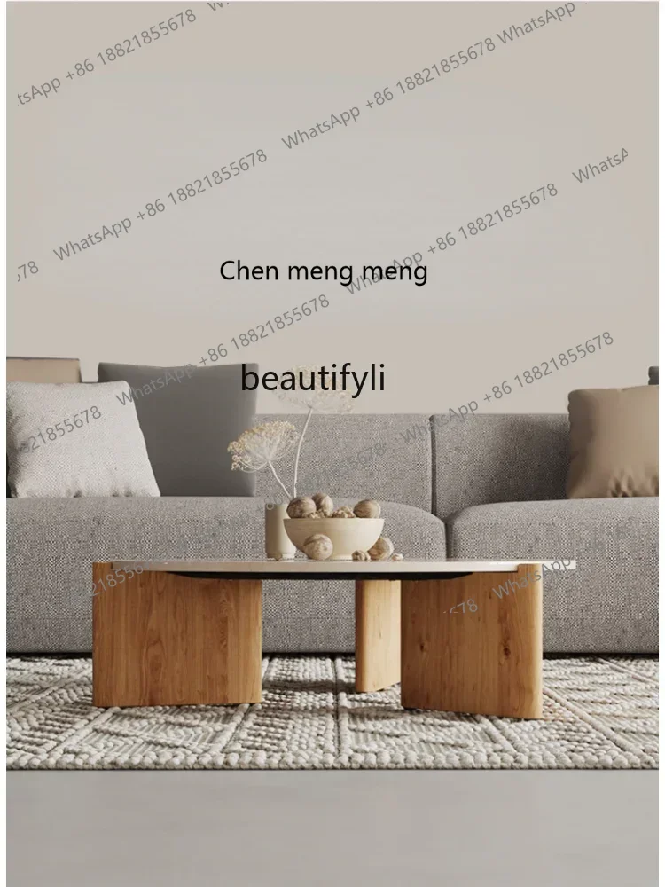 

2003 Home Mountain Style Coffee Table Simple Modern Wood Foot High-End Art Tea Table living room furniture wood table