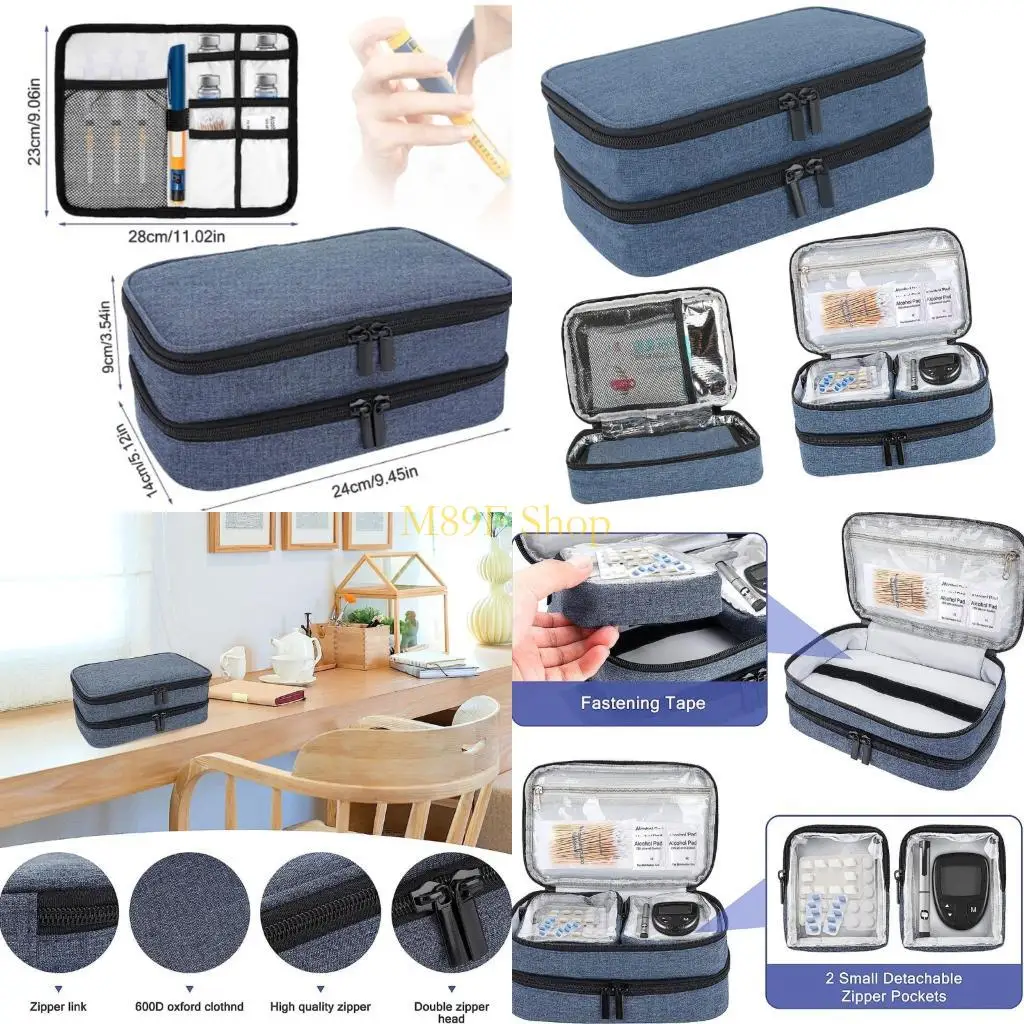 

M89F Temperature Control Bag Professional Cooling System Spacious Interior Reinforced Closure For Medicines Management