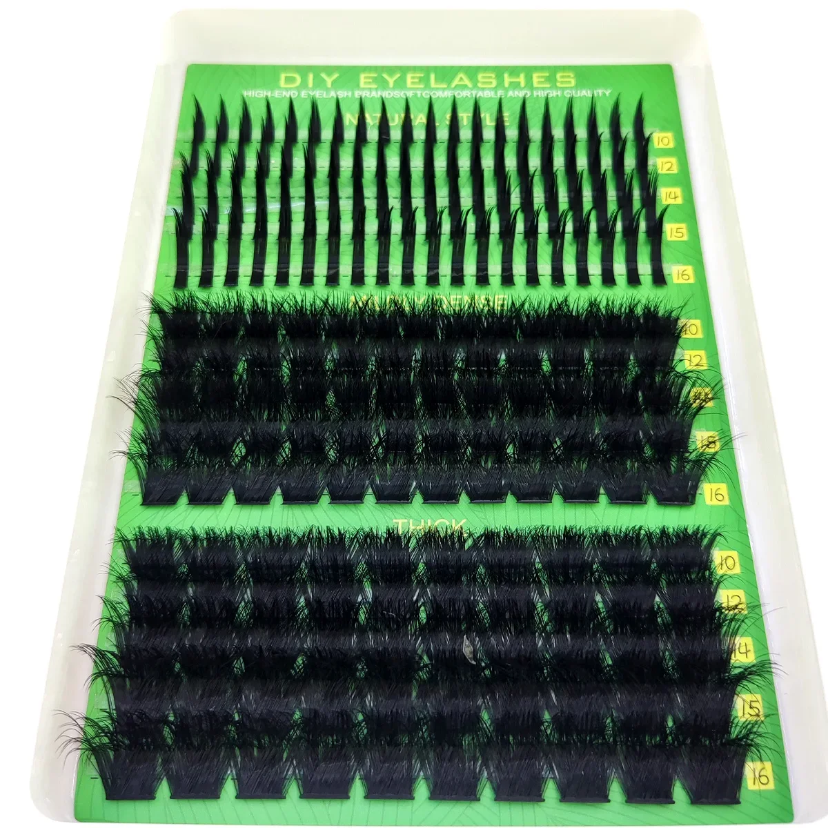 AMSDCN Fluffy 3D Spike Thick Mink False Eyelash Cluster 200D-60D Russian Eyelash Cluster Spike Personal Eyelash DIY Fairy/Manga