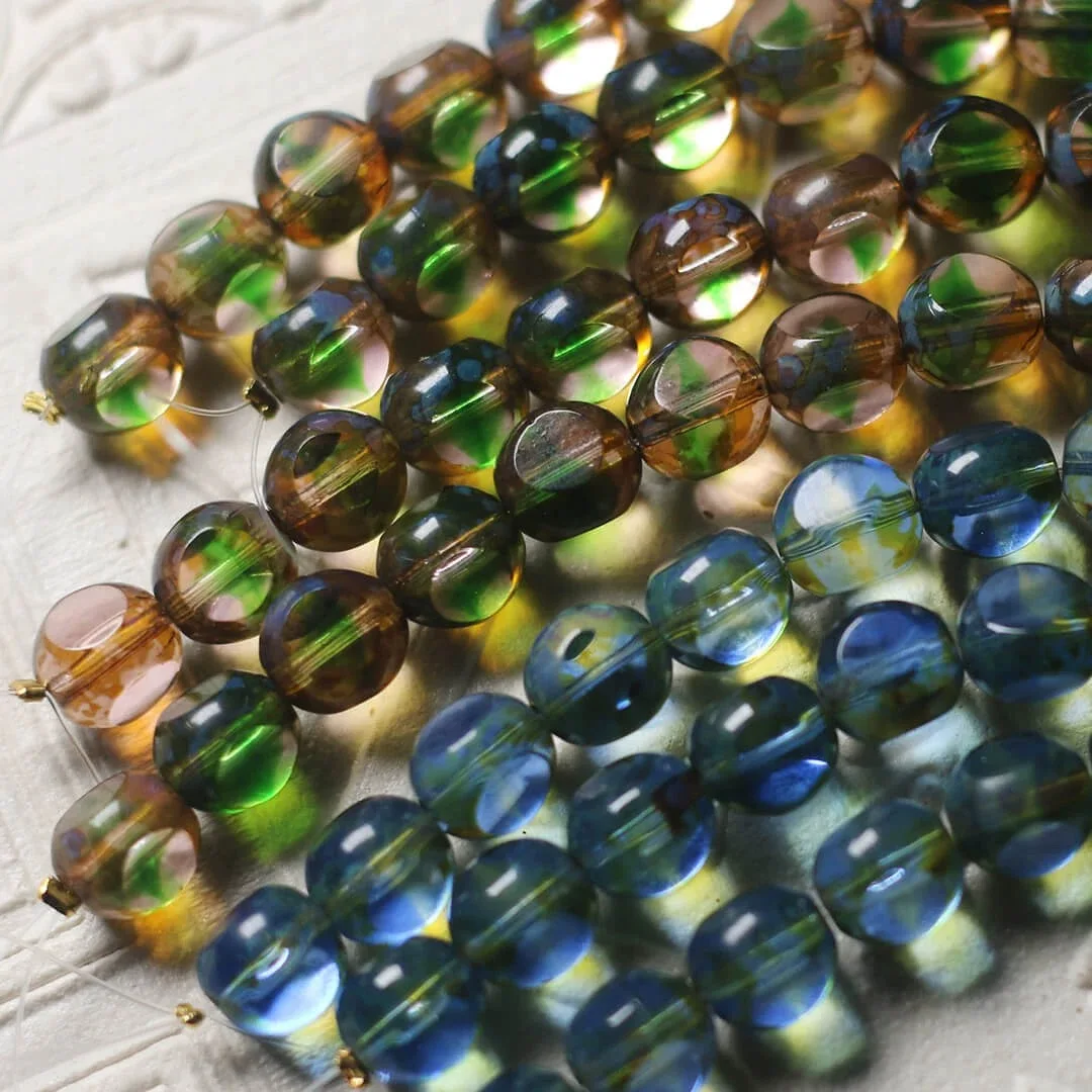 20 pieces  Handmade Glass Beads Bracelet Necklace Earring Scatter Pieces DIY Semi-finished Production