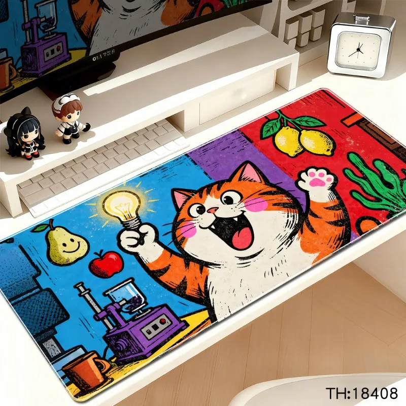 

Cute mouse pad girl oversized thickened office desk pad computer keyboard pad animation e-sports game pad