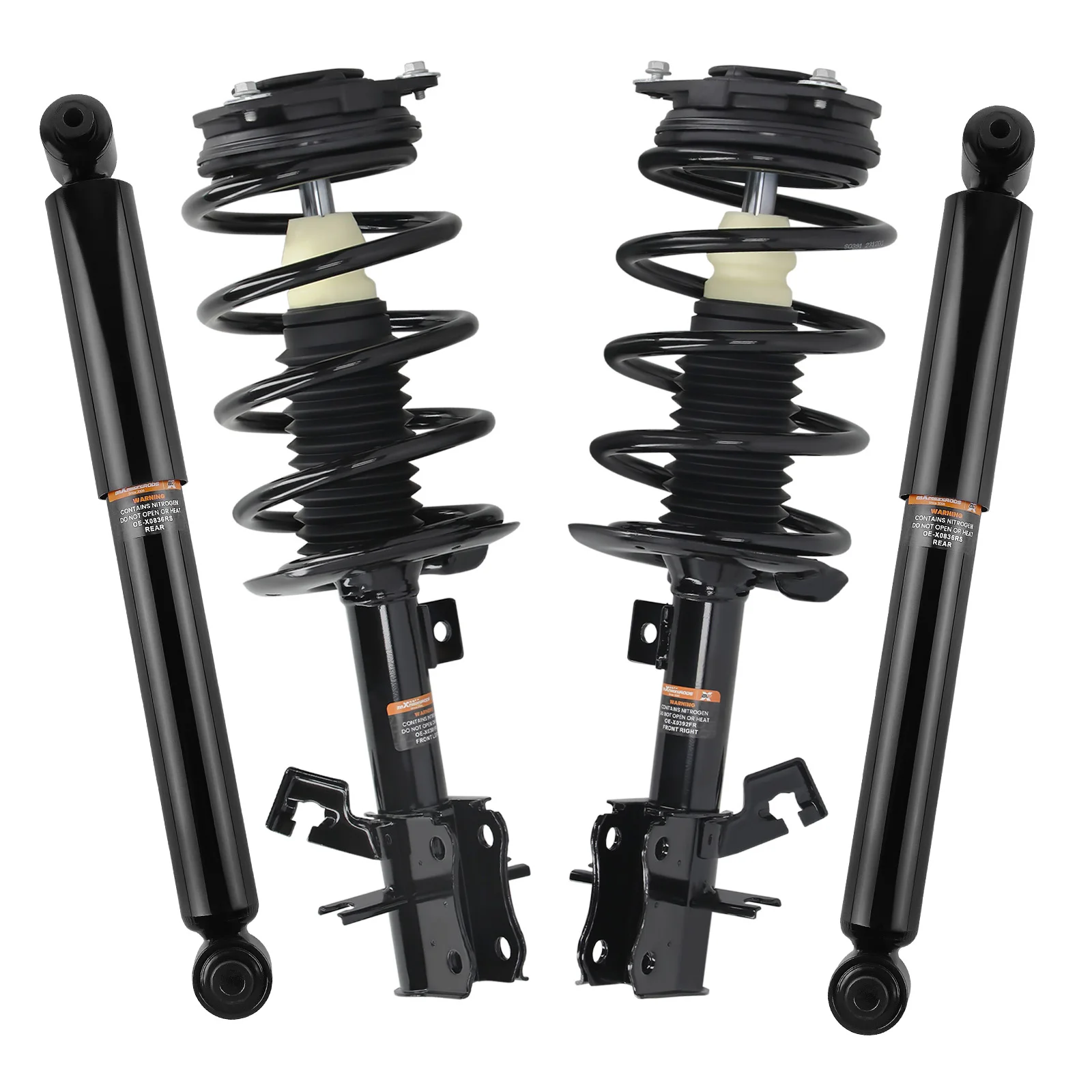 

MaXpeedingrods 4PCS Front Rear Struts with Coil Spring Assembly Absorb Shock for Nissan Sentra 2007 2008 2009 2010 2011 2012