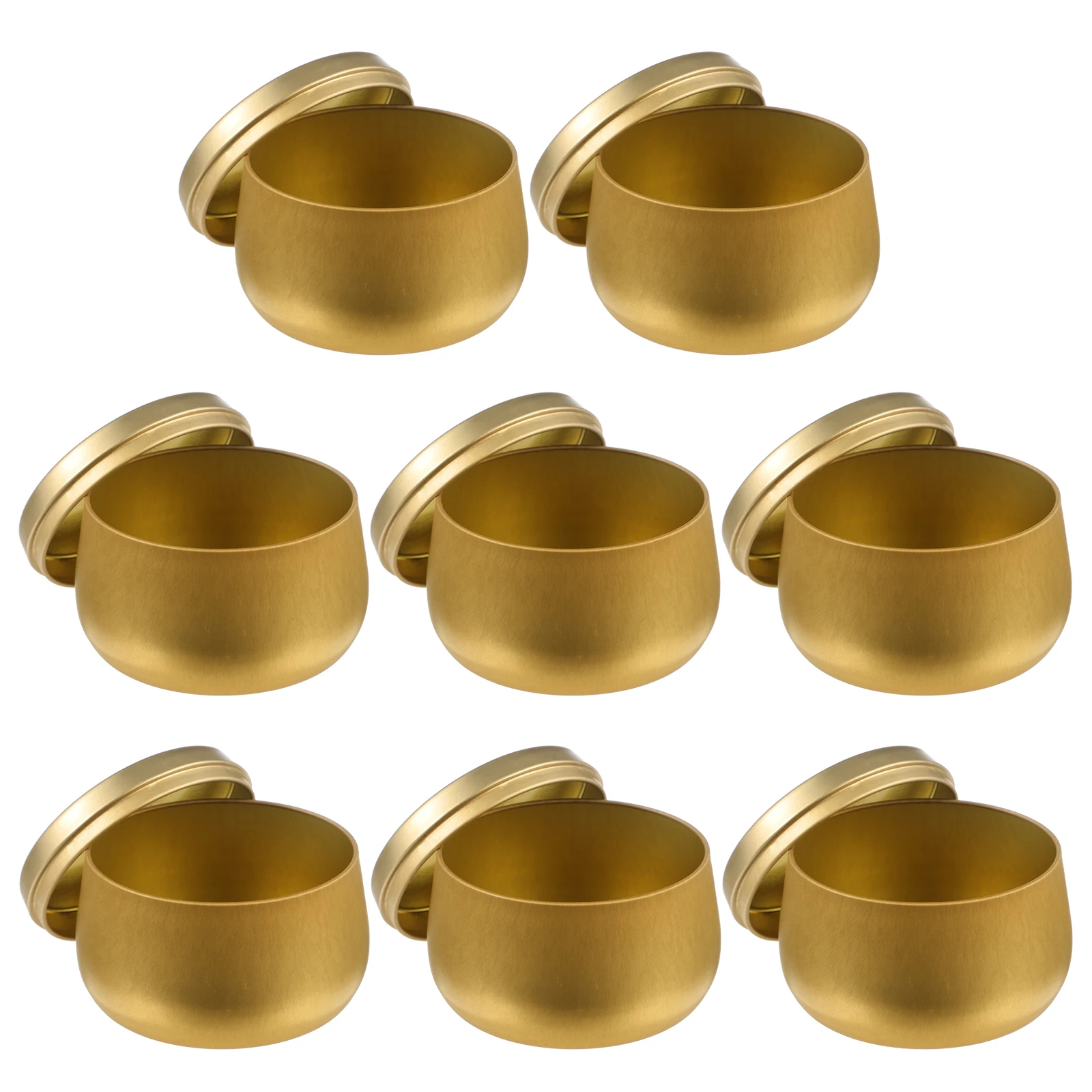 

8 Pcs Candy Tea Sugar Container with Lid Tin Canister Canisters Airtight Tinplate Containers Storage Coffee Jars